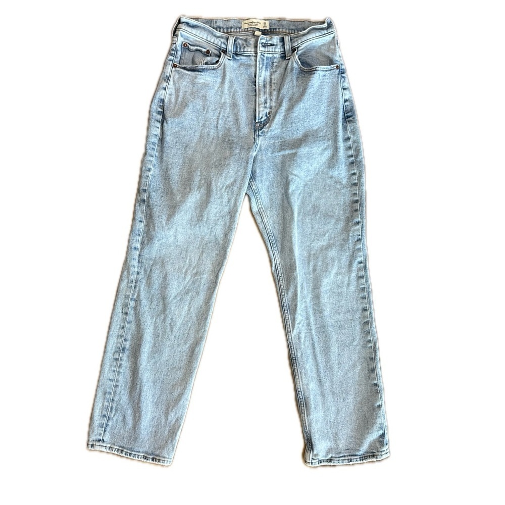 Abercrombie & Fitch Curve Love The Ankle Straight High Rise Jeans 28/6